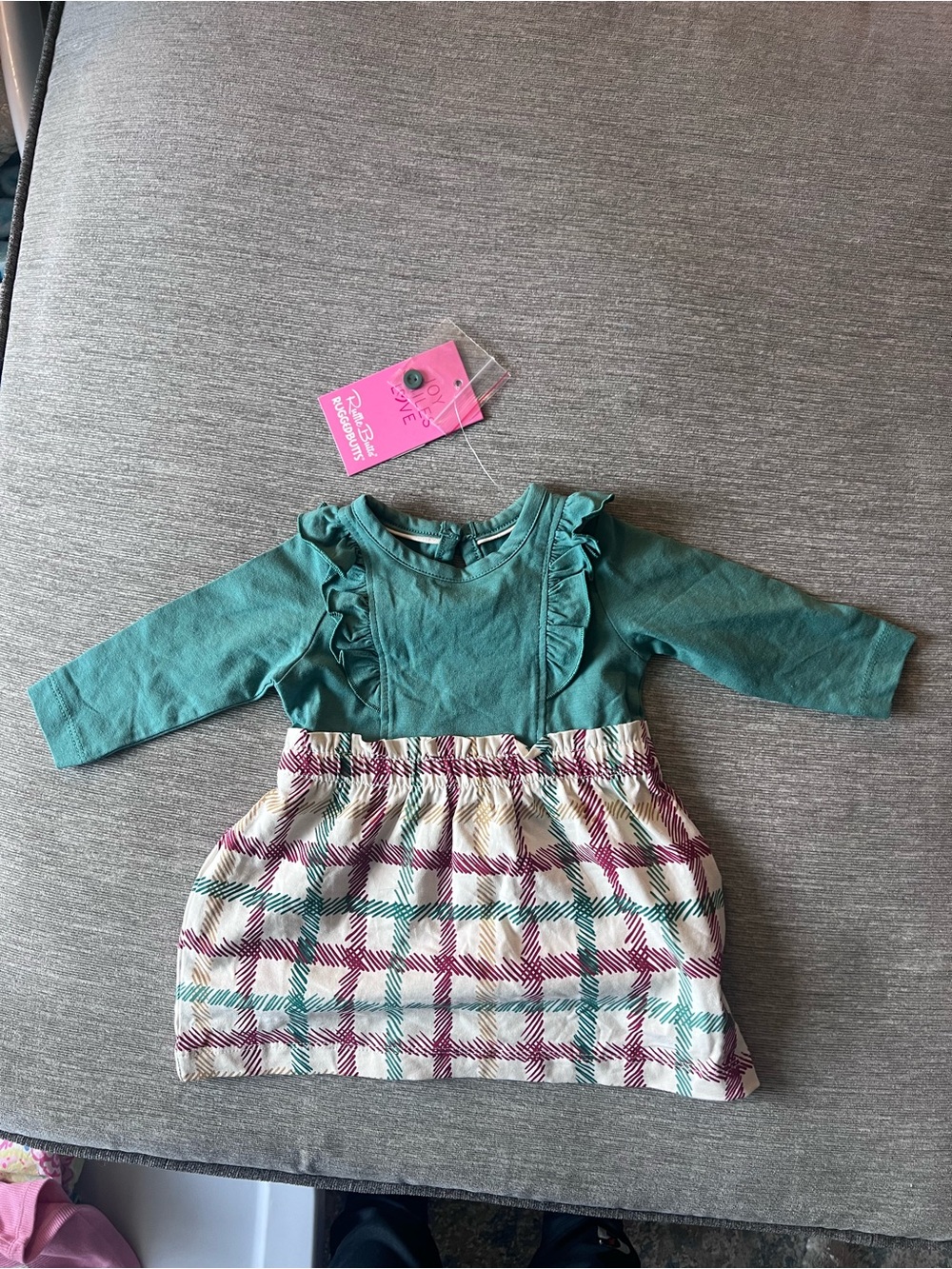 Ruffle Butts Green Ruffle Bodysuit